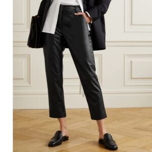 Commando Faux Leather Trousers Cropped Size L NEW High Rise Straight Leg Cropped
